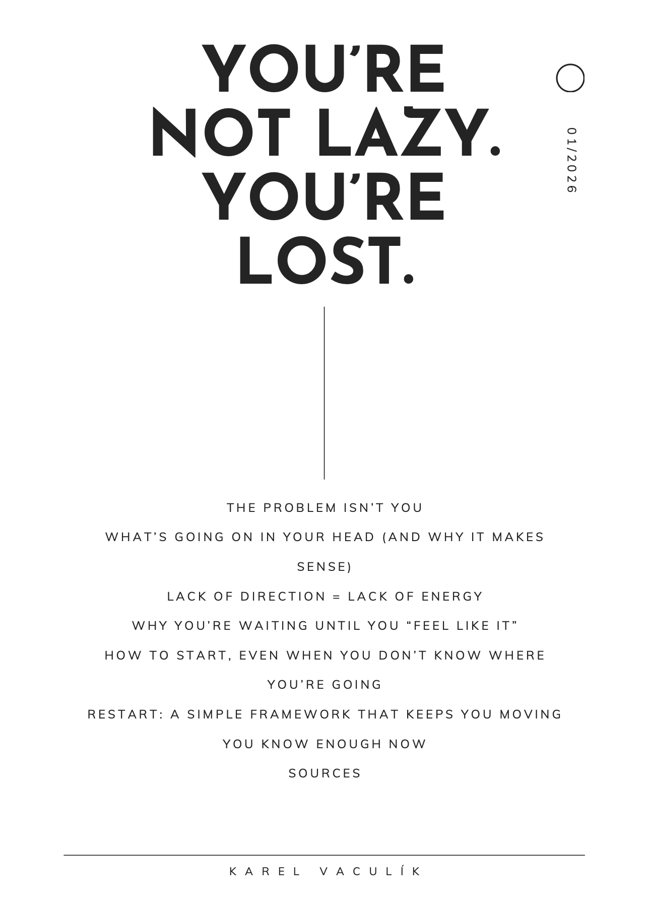 You’re Not Lazy, You’re Lost – e-book